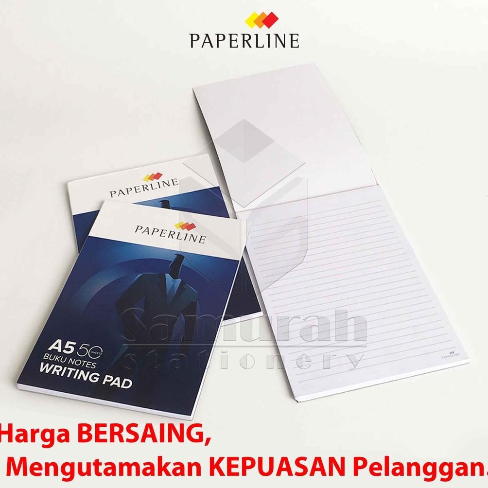 

JH8 Block Note Garis Paperline A5 ( 1 Pack = 5 Buku ) / Buku Pad ukuran A5 / Blok Notes Flip Over Pad / Writing memo