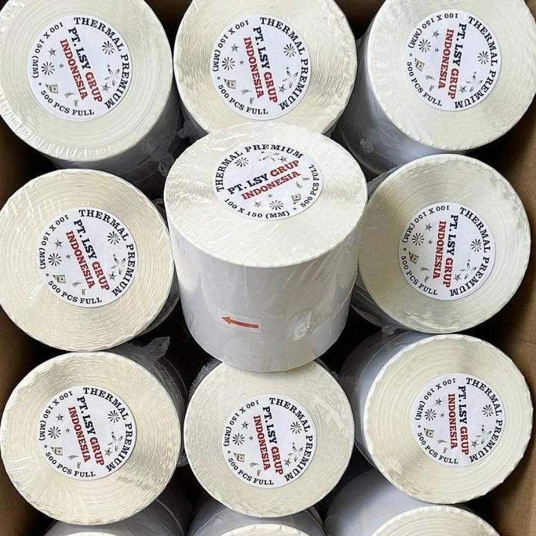 

JH8 kertas thermal label barcode LSY TAPE 100 X 150mm A6 isi 500 lembar full