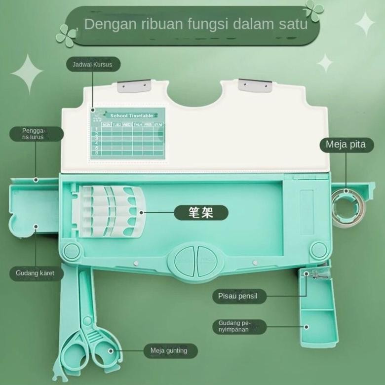 

JH8 Kotak Pensil Mekanik Tempat Pensil Multifungsi