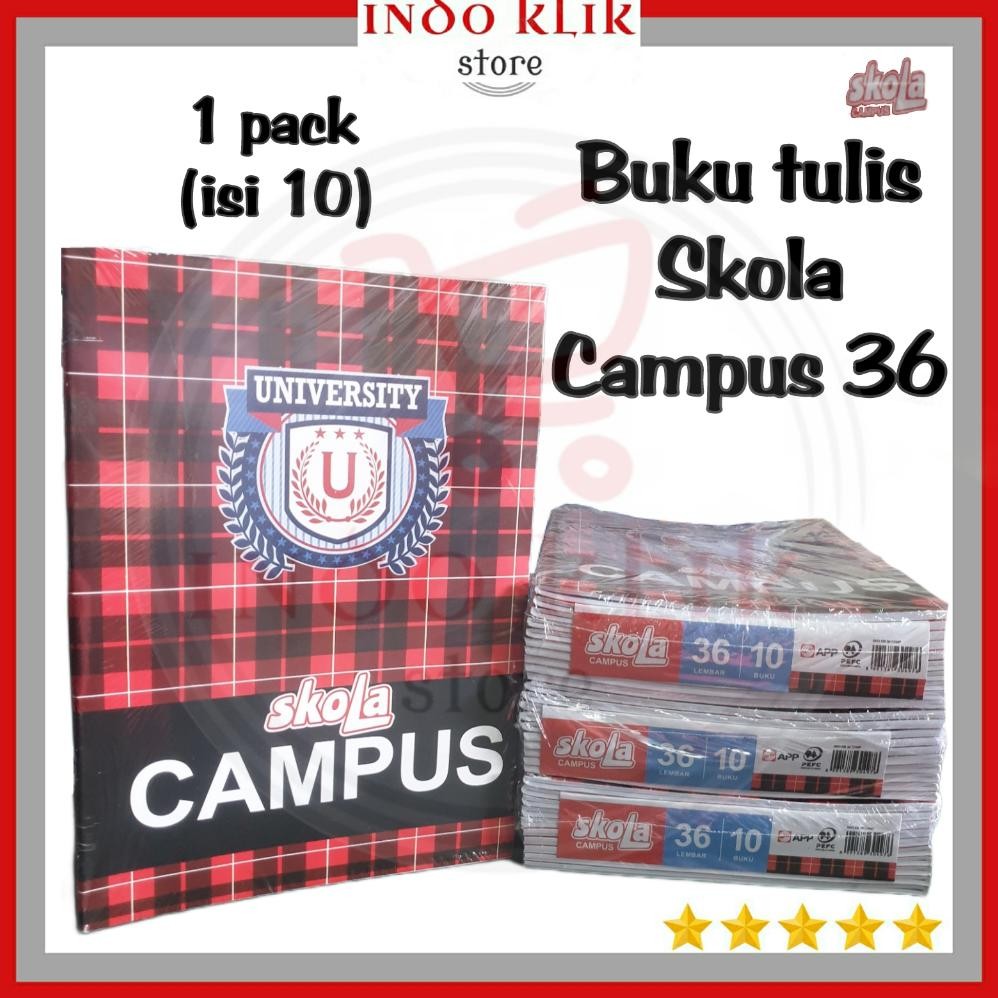

JH8 Buku Tulis Skola Campus 36 Lembar / Buku Ukuran Boxy / Campus B5 36 Lbr