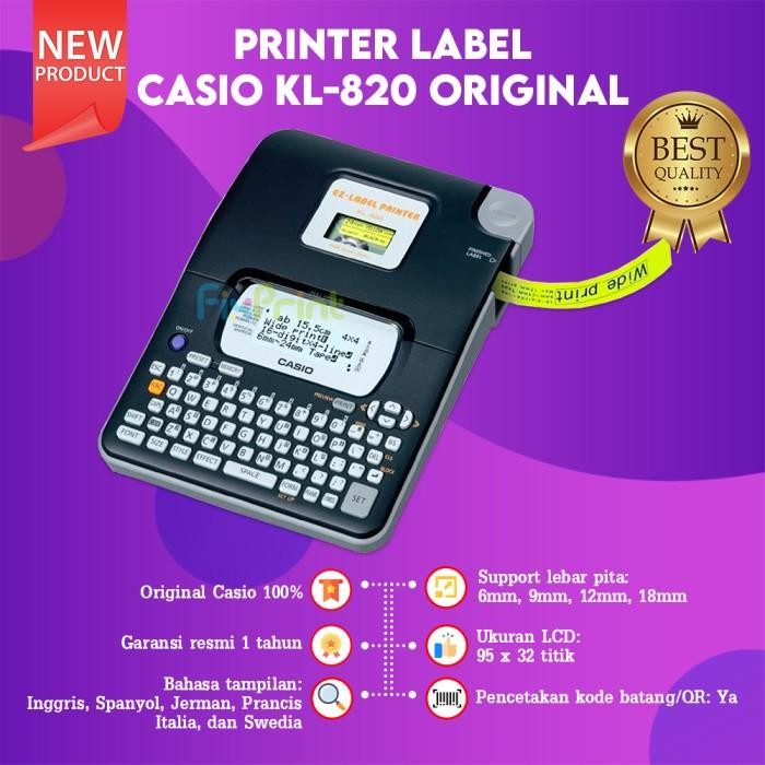 

Printer Labeling Casio Kl-820 Label Maker Garansi Resmi New Original Original Dan Terpercaya