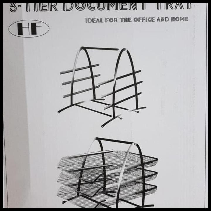 

Terlaris Rak Dokumen Kertas Elevated Letter Tray 3 Susun Besi. 1 Set = 3 Susun Good Quality