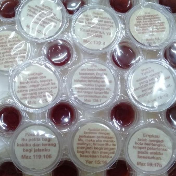 

Hosti ayat roti paket anggur cup perjamuan kudus isi 50 set SS