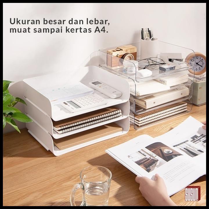 

Terlaris Tray Dokumen / Rak Kertas / Desktop Tray Organizer / Rak File Document Good Quality