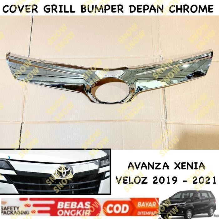 Cover Grill Bumper Depan Avanza Xenia Veloz 2019 2020 2021 Chrome Original Dan Terpercaya