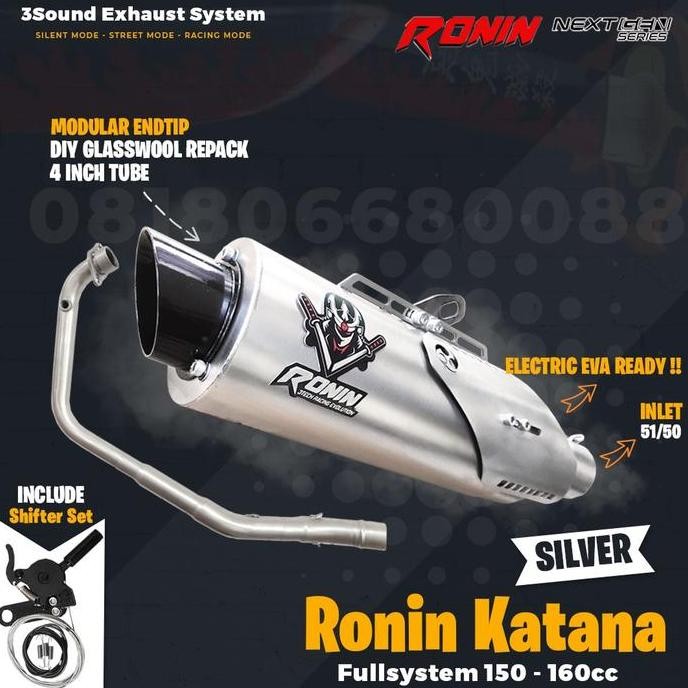 Knalpot 3 Suara 3tech Ronin Katana NextGen Series motor SPORT & BEBEK 125 - 160cc Bergaransi Resmi &