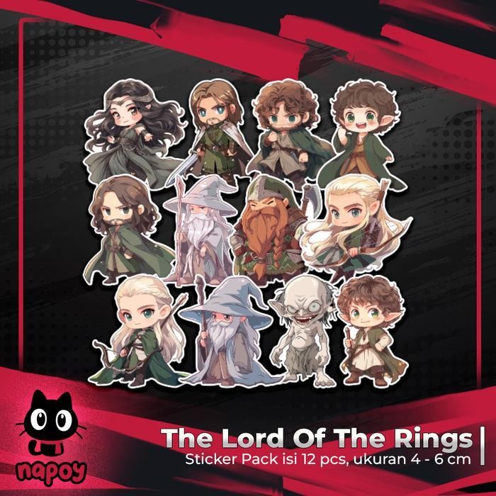 

Stiker Pack Besar The Lord Of The Rings 12 Pcs Laptop Aksesoris Hp Anti Air