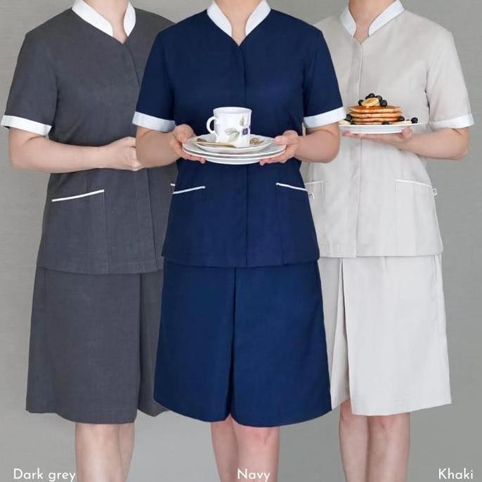 SERAGAM SUSTER FITFORM MANDARIN COLLAR (CULOTTE/CELANA PENDEK)