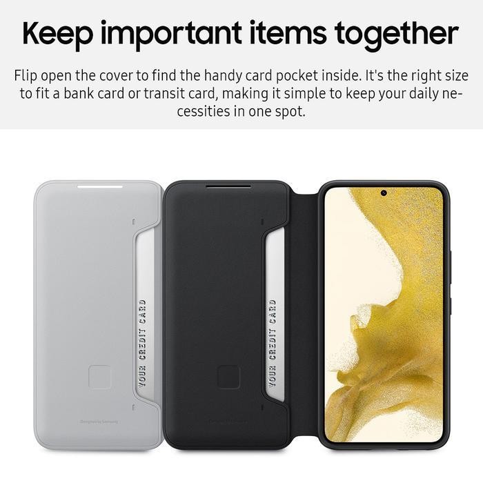 Casing Samsung Galaxy S22 S22+ Ultra Led View Flip Cover Case Hp Lipat