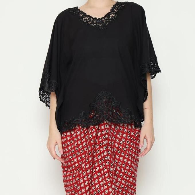 Blus Bordir Bodo Katun Hitam Co