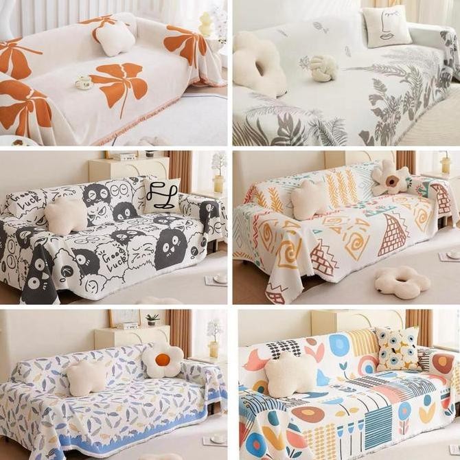 sarung sofa / selimut sofa / cover sofa / penutup sofa Kain Modern Promo