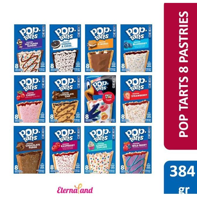 

Kelloggs Pop Tarts 8 Toaster Pastries - Pastri Impor Isi 8 Pastri