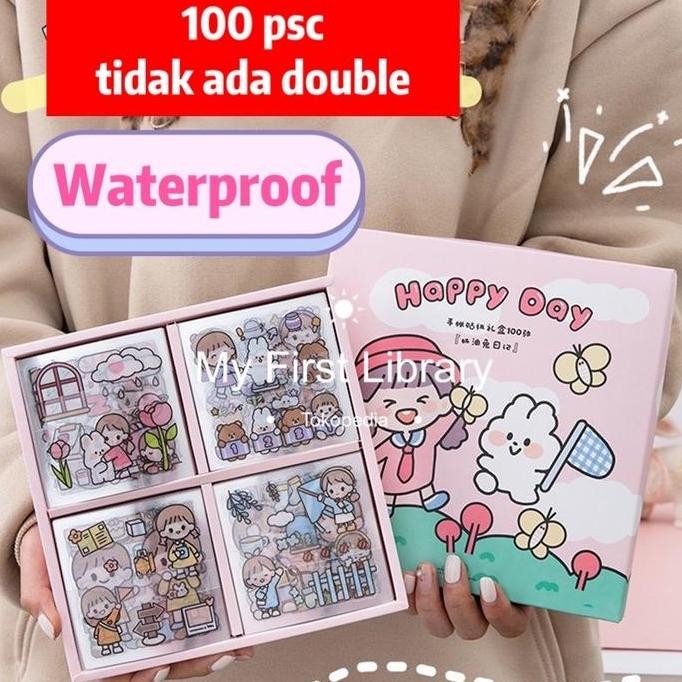 

Sticker Lucu Diary Waterproof Gift Box Hadiah Gadis