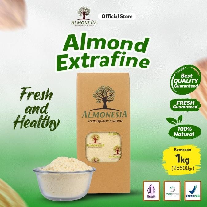 

Extra Fine Almond Almonesia - 1Kg (2 X 500Gr)