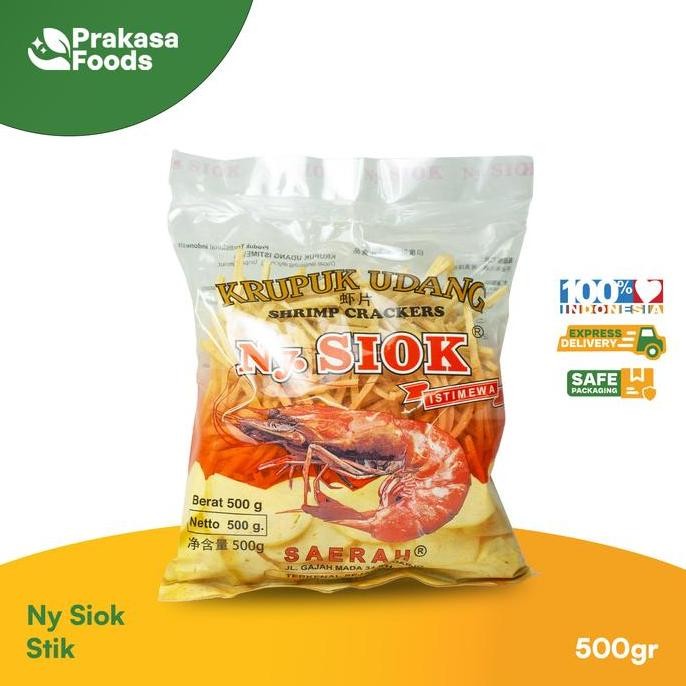 

Ny Siok Kerupuk Udang Stik Mentah 500Gr