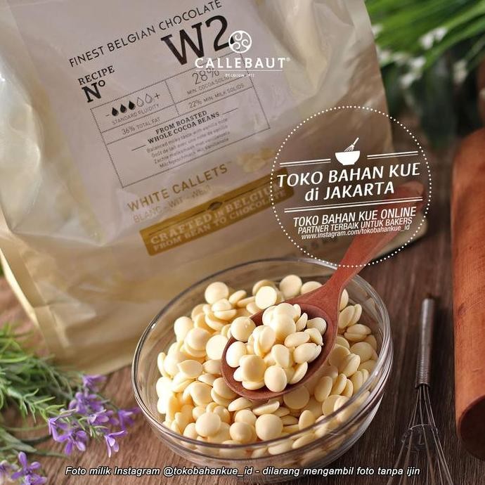 

Callebaut W2 28% 250Gr Cokelat Coin Putih White Chocolate Couverture