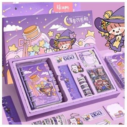 

9In1 Diary Kit Set - Buku Journal Agenda Set Aesthetic - Kado Ulang Tahun Valentine - Buku Jurnal