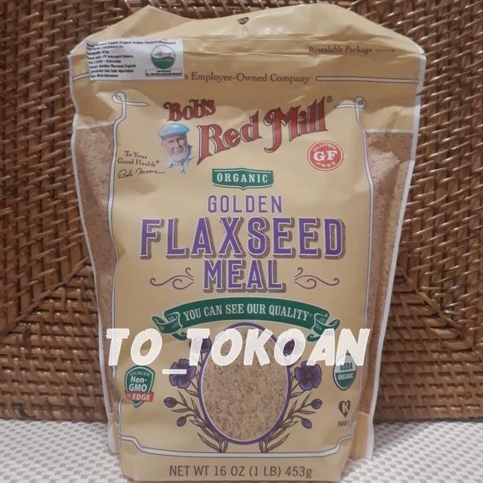 

Bob'S Bobs Red Mill Organic Golden Flaxseed Meal|Tepung Flaxseed 453Gr