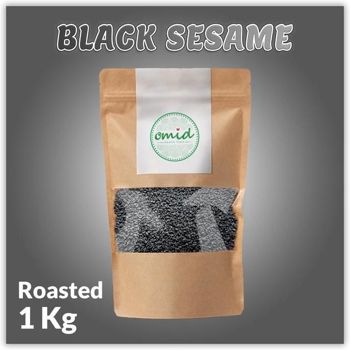 

1Kg - Organic Black Roasted Sesame Seeds | Biji Wijen Hitam Panggang