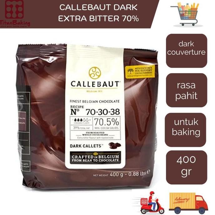 

Callebaut Dark Extra Bitter 70% 400Gr /Coklat Courveture