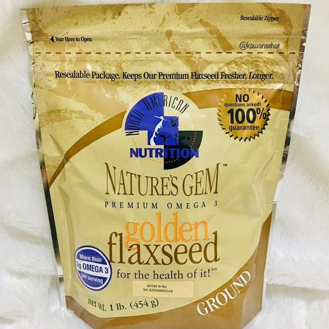 

Nature'S Gem Premium Omega 3 Golden Flaxseed Ground| Flax Seed Bubuk