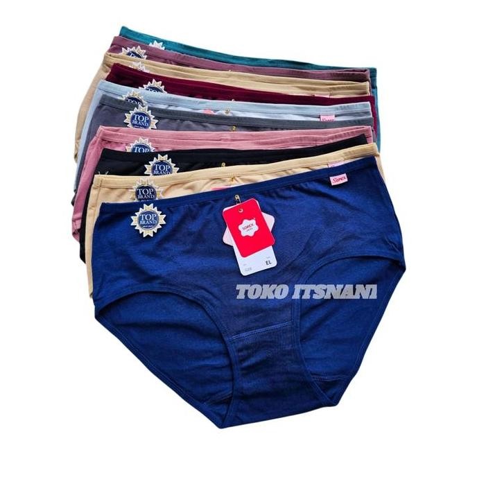 Cd Sorex 1228 Katun Isi 6Pcs | Celana Dalam Wanita Sorek Midi Model Pinggang