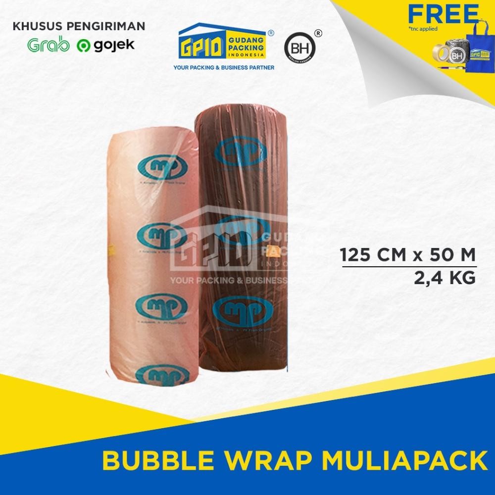 

JH8 (GOSEND/GRAB) MULIAPACK - Bubble Wrap Hitam/ Putih 125cm x (50/ 100 m)