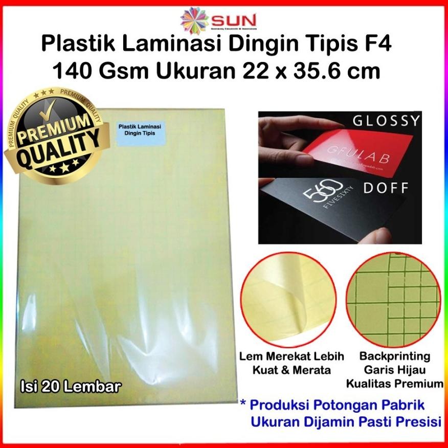 

JH8 Plastik Laminasi Dingin F4 140 gram isi 20 lembar - Motif Glossy, Doff Matte (Sticker Bening Transparant Pelapis Kertas Foto Glossy Photo Paper)