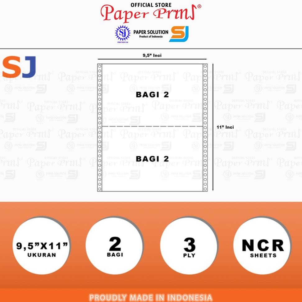 

JH8 SJ Orange Kertas Continuous Form 3PLY NCR PRS 9,5" x 11"/2 (Bagi 2)
