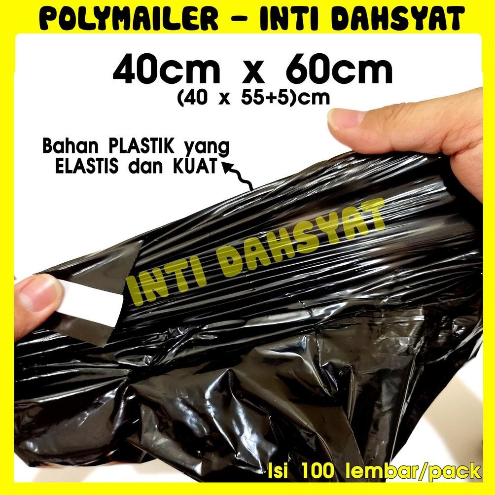 

JH8 Polymailer Hitam Glossy 40x60 Isi +/-100lembar Plastik Amplop Kemasan Online Ukuran Jumbo Besar