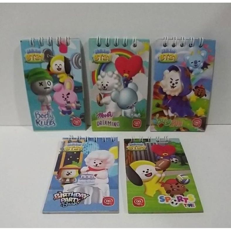 

JH8 20pcs buku memo spiral anak 6x9cm