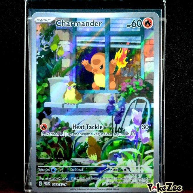 Charmander AR Promo 093/SV-P TCG Pokemon Indonesia Harta Berkilau Rare Original