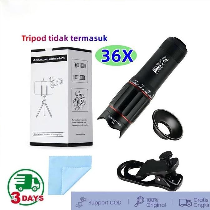 (Cod) Lensa Kamera Hp Zoom Telezoom Apexel 36X25 Lensa Apexel 36X Zoom Lensa Tele Zoom Apexel Hp Co