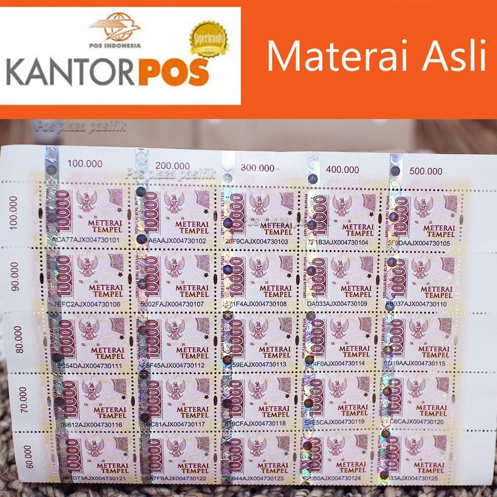 

JH8 Meterai Matrei Materei 10000 Materaipos 10k Benda Pos Asli isi 50 pcs