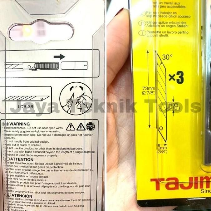

ready !!! Cutter Tajima LC 390 Acute Angle Knife Pemotong Pisau Besi Jepang