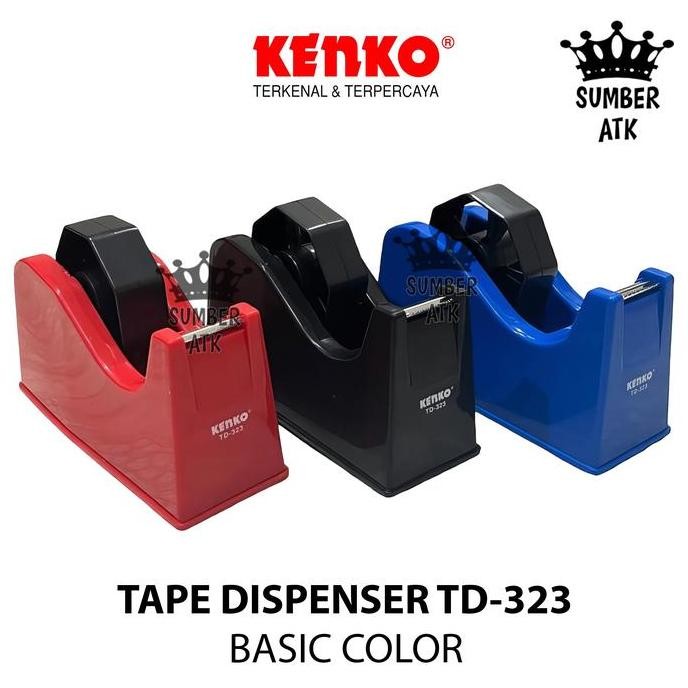 

ready !!! Tape Dispenser Kenko TD-323 TD-323NC TD-323PC / Tape Cutter / Alat Pemotong Lakban