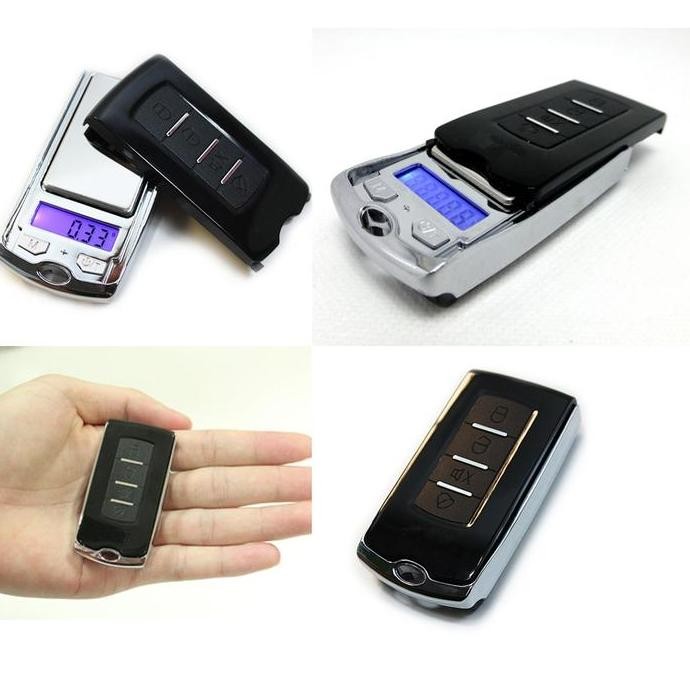 Timbangan Emas Super Mini Model Gantungan Kunci Alarm Mobil Motor
