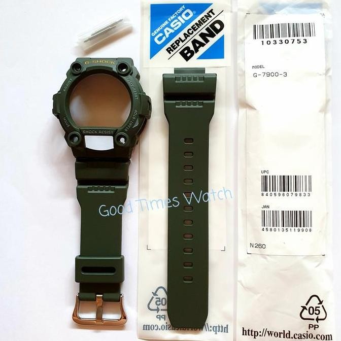 new  PAKET STRAP BEZEL G-SHOCK G-7900-3 G 7900 Casio Original