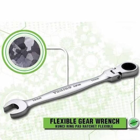 KUNCI RING PAS RACHET TEKIRO PANJANG FLEXIBLE 12MM JAPAN QUALITY