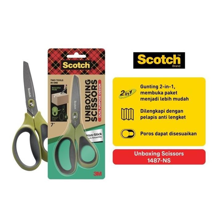 

ready !!! 3M Scotch 1487NS Gunting 7 inch Pemotong kardus Non-Stick