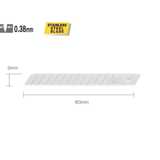 

ready !!! Refill Cutter 9mm AB-10S Stainless Steel Spare Blade (10pcs pack) Olfa