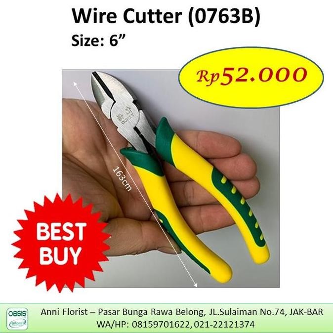 

ready !!! Wire Cutter (0763B), Gunting kawat, Gunting bunga, Aksesoris bunga