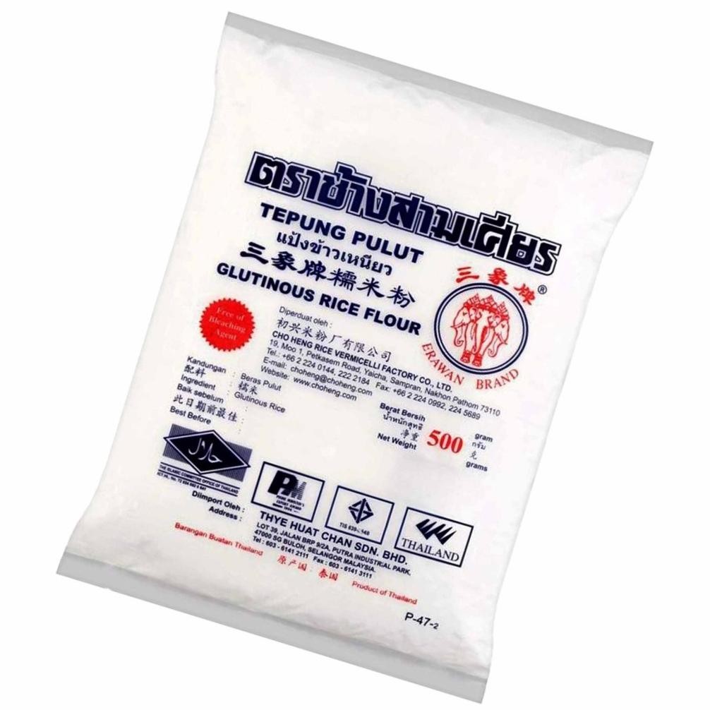 

Promo Erawan / Tepung Ketan Putih / Tepung Pulut Glutinous / 500Gr