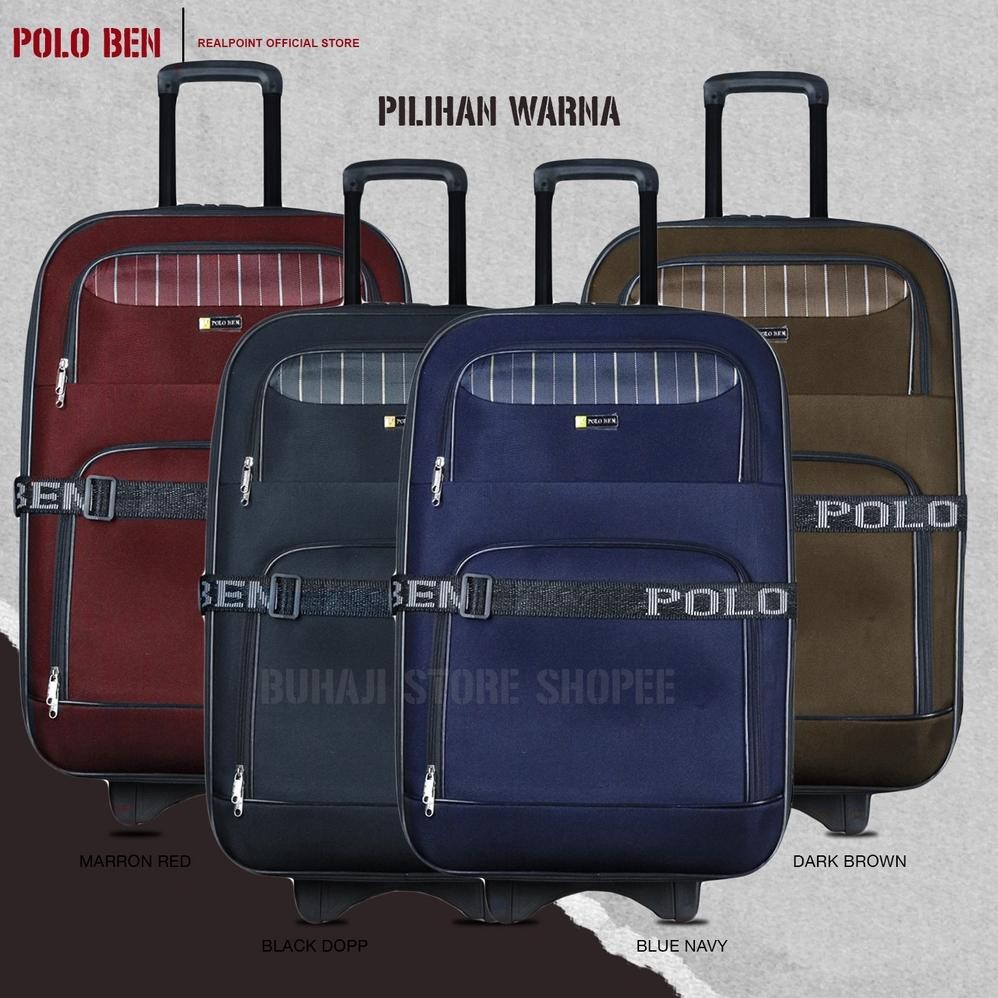 Polo BEN Koper Kain Kanvas Size 16-24 inch / Koper Kain Kanvas Original Kabin & Bagasi Premium - Tra