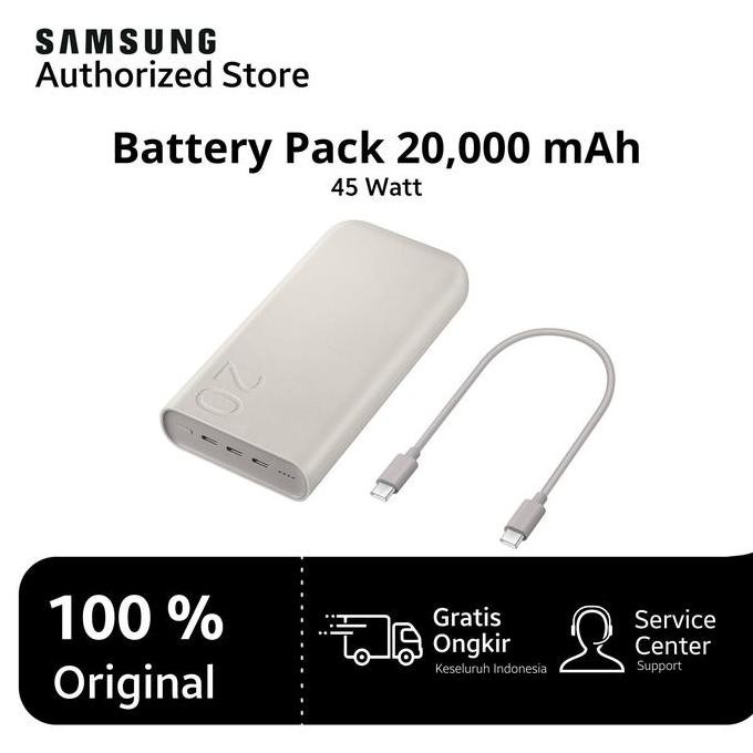 Samsung Battery Pack 20,000 Mah (Type C) - Beige 45W Powerbank