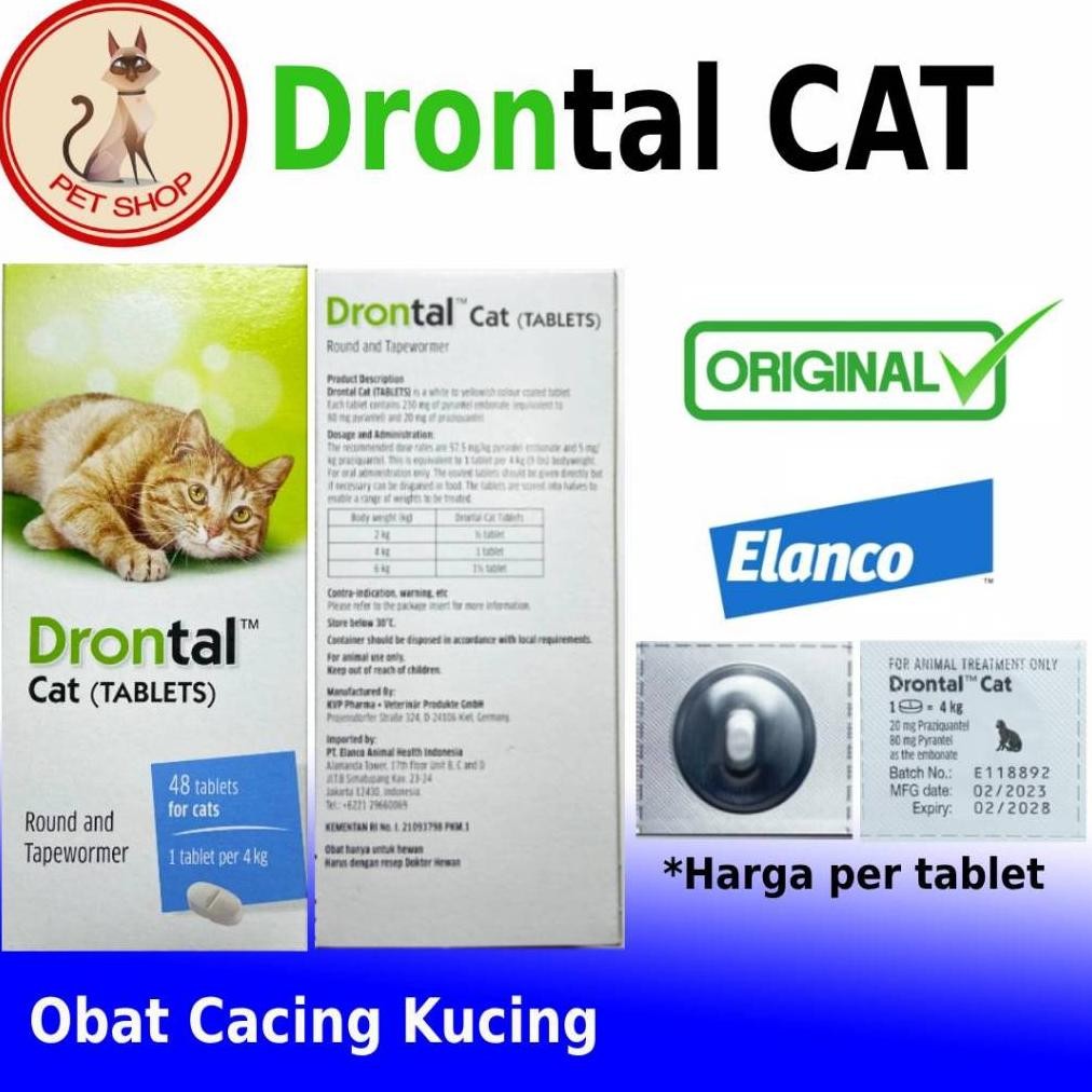 Drontal Cat % Obat Cacing Kucing% Asli Bayer % Drontal Cat 1 Tablet | Bayer Germany AST