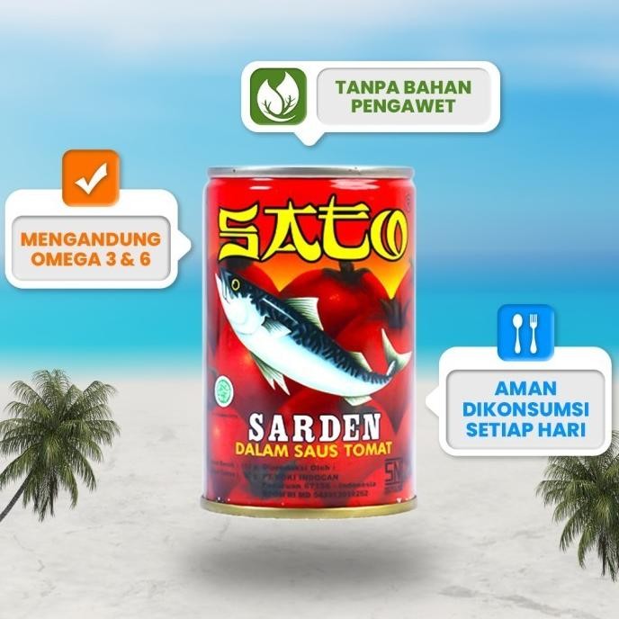

Paling Murah!!! GC27 Ikan Sarden Kaleng SATO 1 Karton 50 Pcs X 155gr Makanan Instan Siap Saji Halal - KOKIN Sale Terlaris