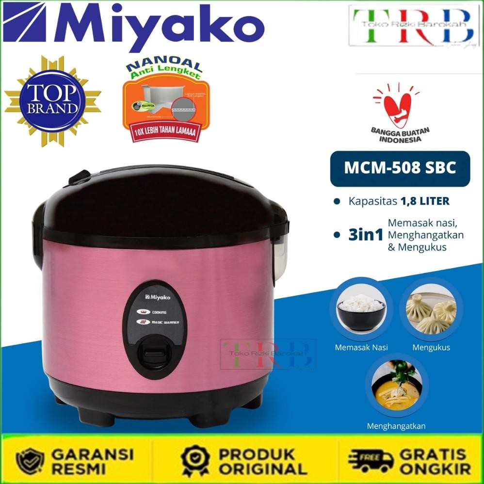 MIYAKO MAGIC COM RICE COOKER MCM 508 SBC 3IN1 PENANAK NASI / MEJIKOM / MAGICCOM / MAGICOM / MEGICOM 