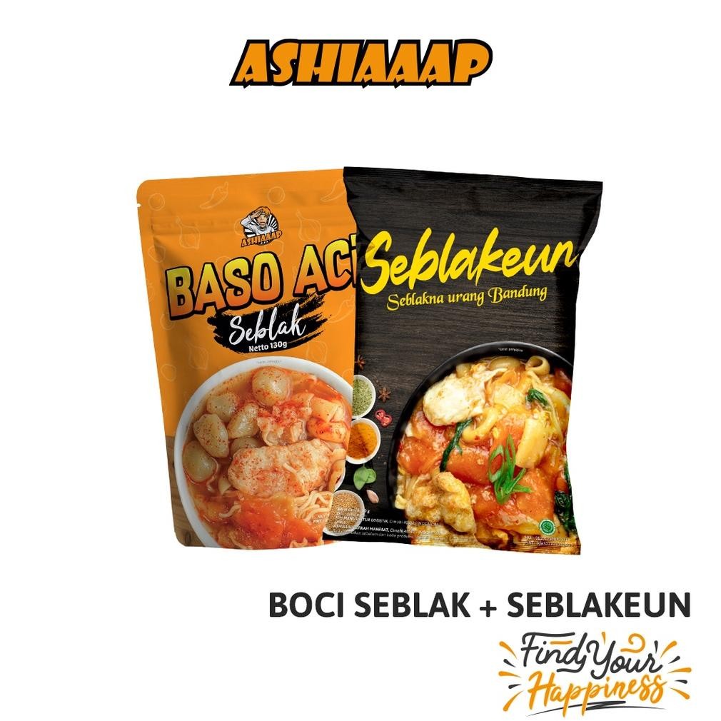 

READY STOK Paket Nyeblak Baso Aci Seblak + Seblakkeun Seblakna Urang Bandung Asli Siap kirim