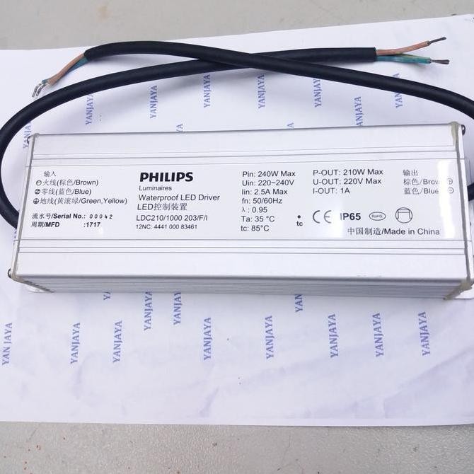 PHILIPS LUMINAIRES WATERPROOF LED DRIVER LED 210WATT